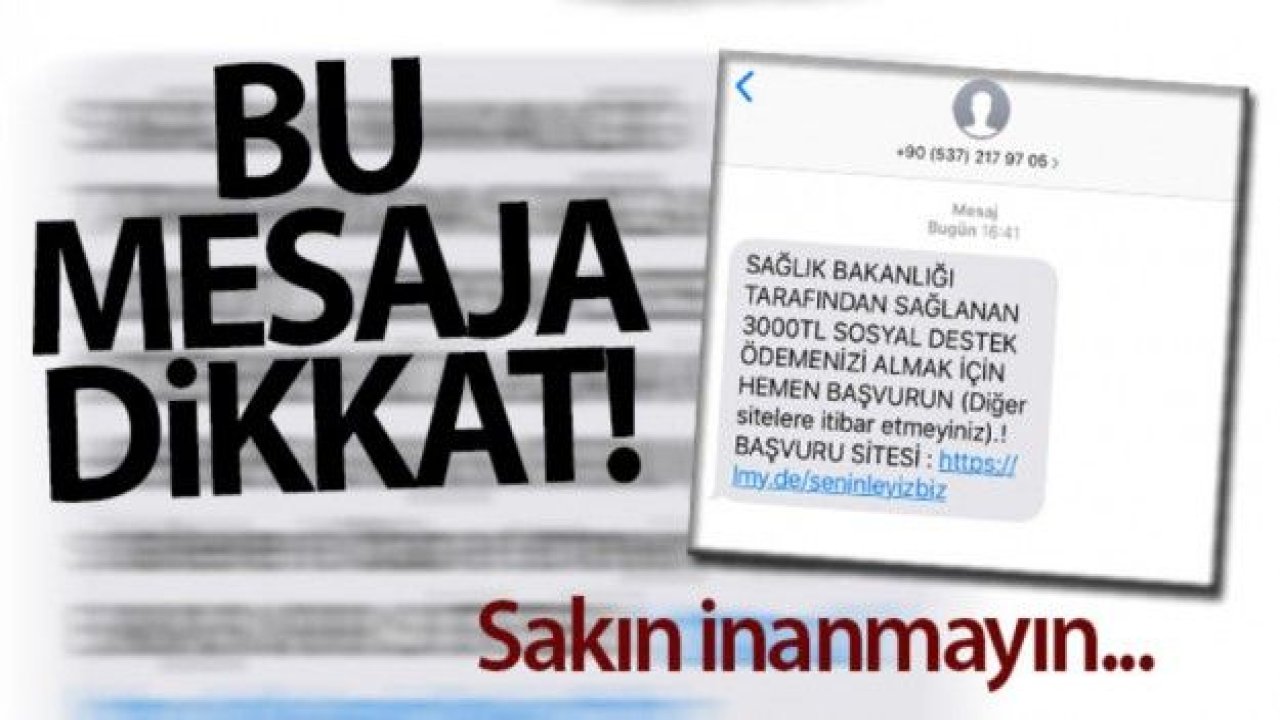 Bu mesaja sakın inanmayın