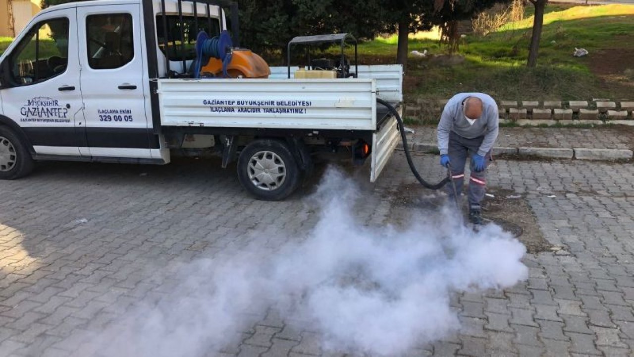 Gaziantep Büyükşehir Belediyesi, ilaçlama çalışmalarına hız kazandırdı