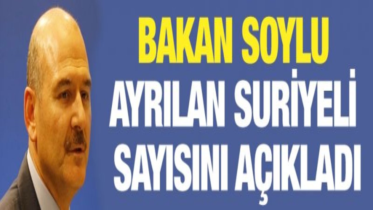 Bakan Soylu son sayıyı açıkladı! 117.677