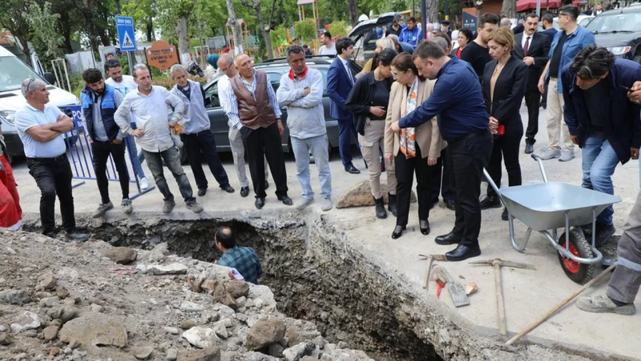 Doğalgaz hattı çalışmaları sırasında heyecanlandıran keşif! Roma dönemine ait tarihi sütun parçaları!