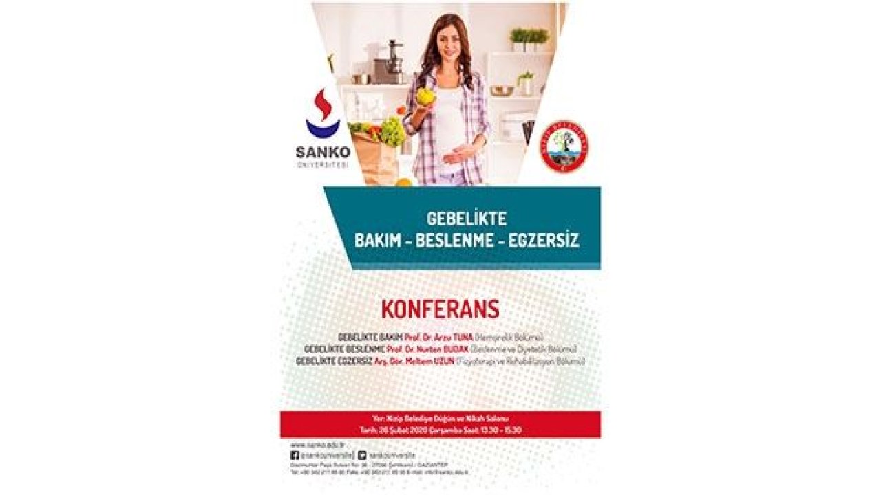 SANKO Üniversitesinden 'Gebelikte Bakım-Beslenme ve Egzersiz' konferansı