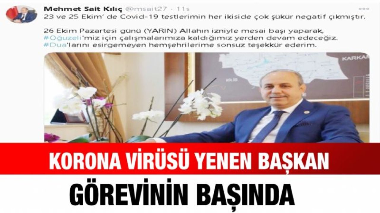 Korona virüsü yenen başkan görevinin başında