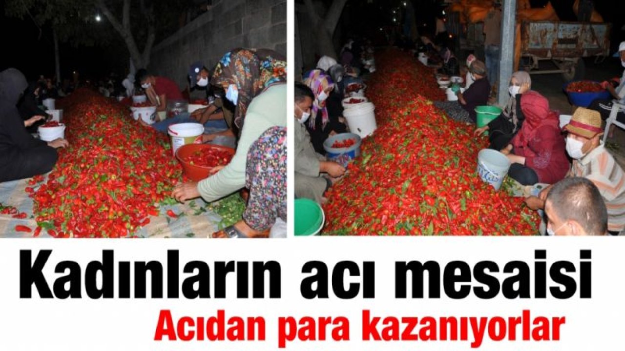 Kadınların acı mesaisi