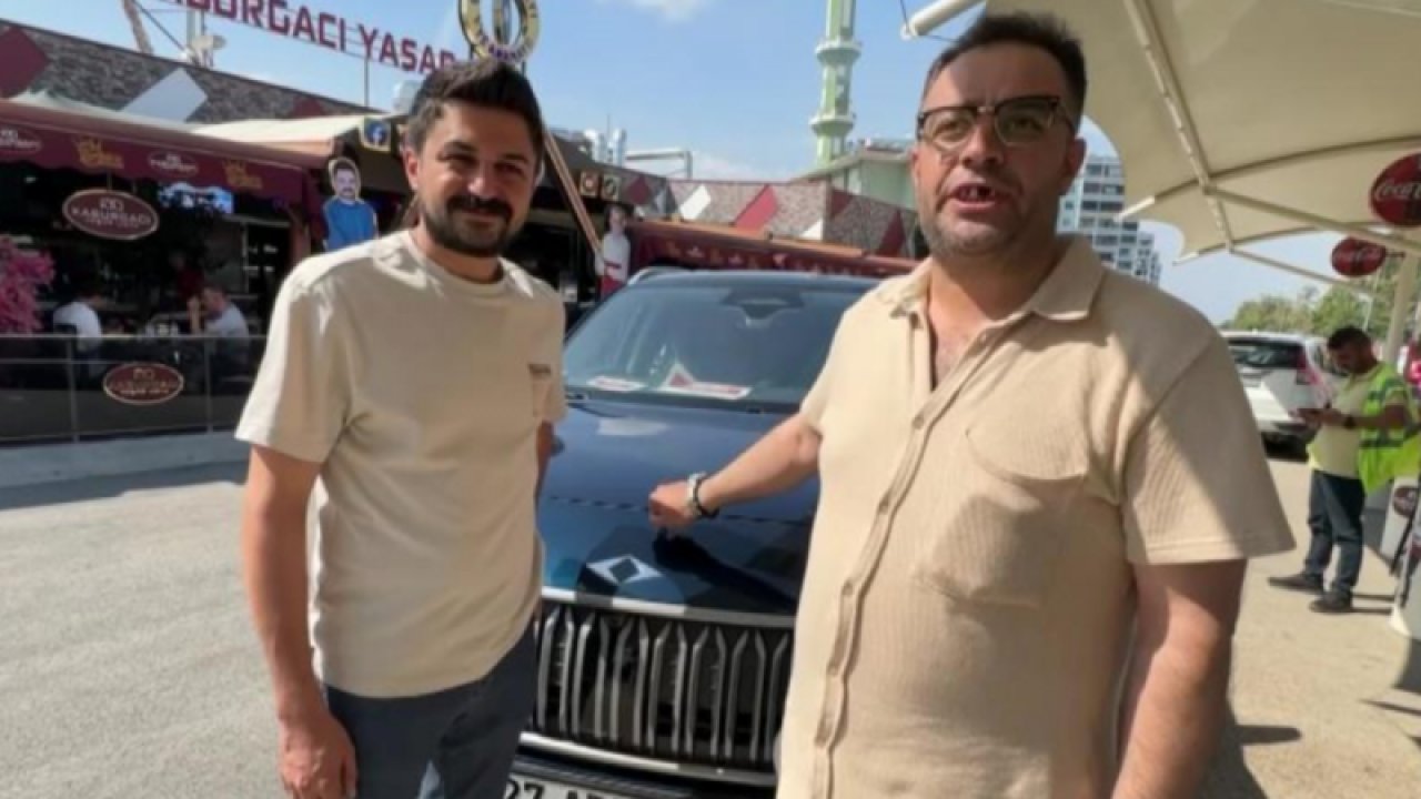 Gaziantep’te yaşayan İsmail Nergiz,Togg’u Adana’dan teslim alıp boru kebap yemeye gitti