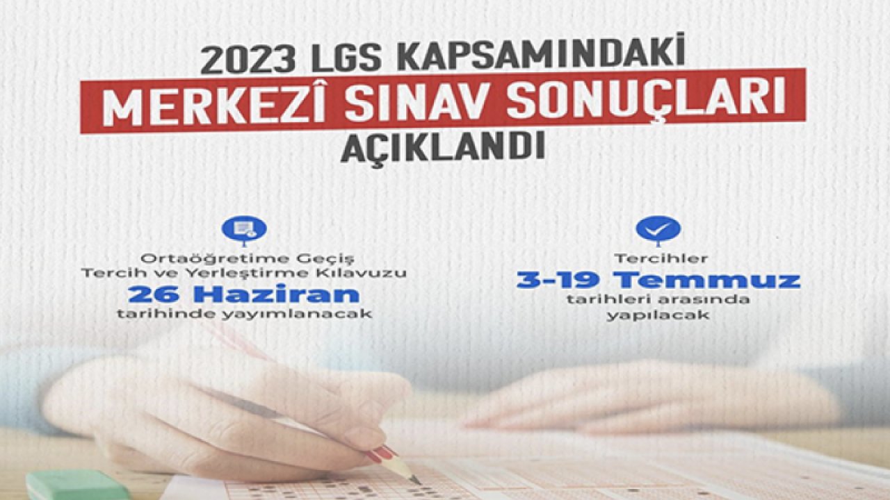 Son Dakika... LGS sonuçları açıklandı