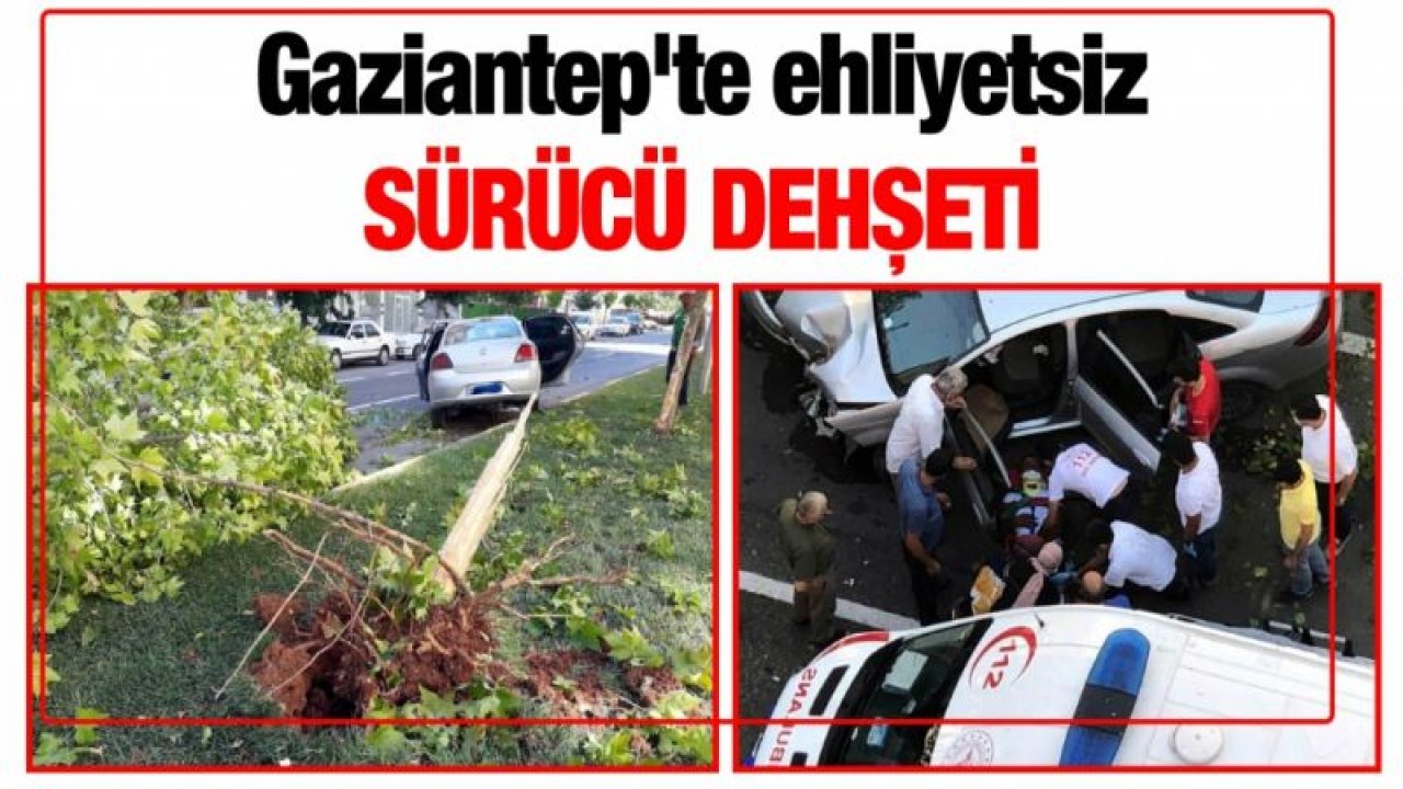 Gaziantep'te ehliyetsiz sürücü dehşeti