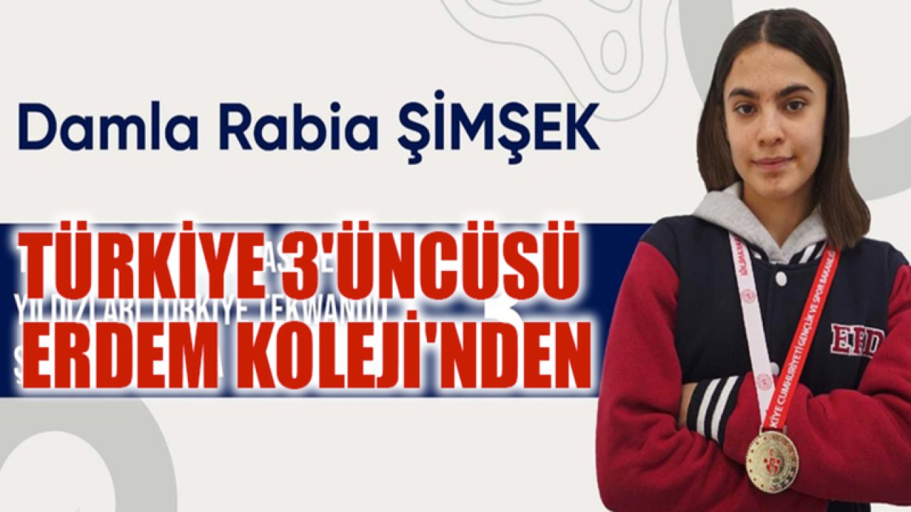 Türkiye 3'üncüsü Gaziantep Erdem Koleji'nden