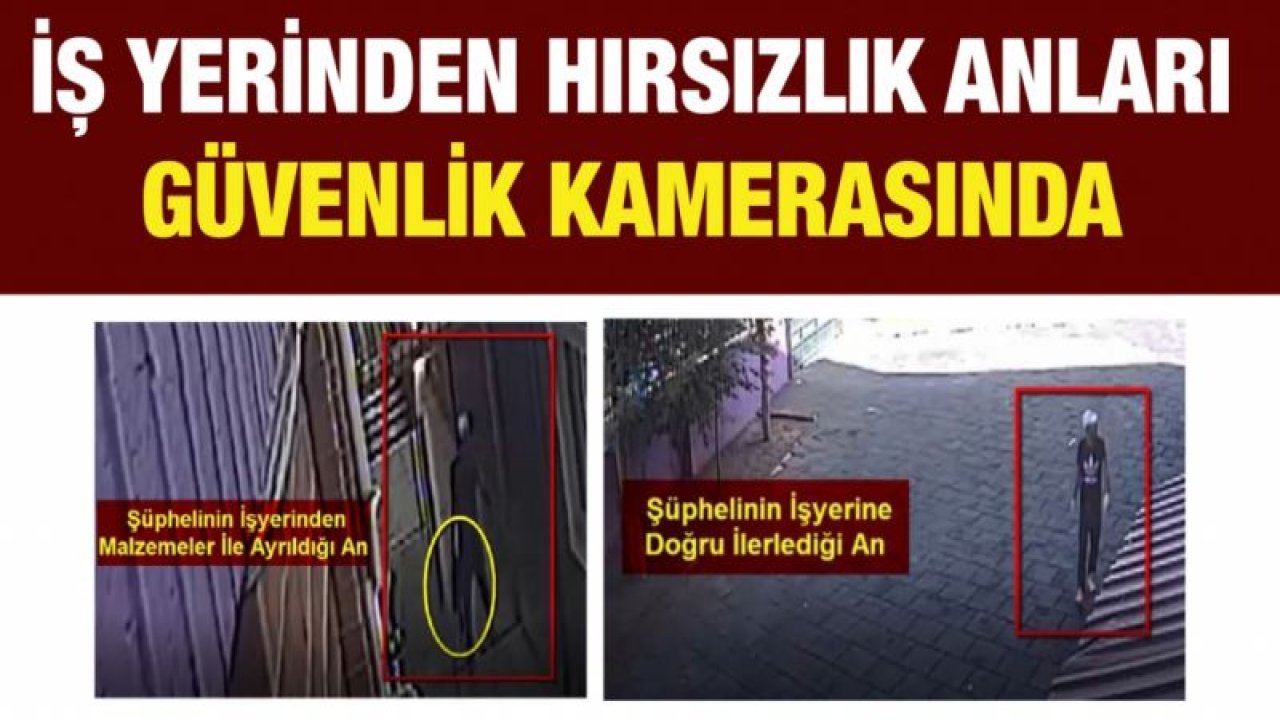 İş yerinden hırsızlık anları güvenlik kamerasında