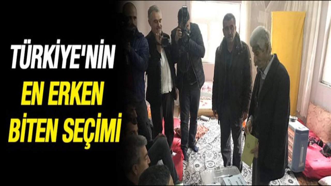 Türkiye'nin en erken biten seçimi