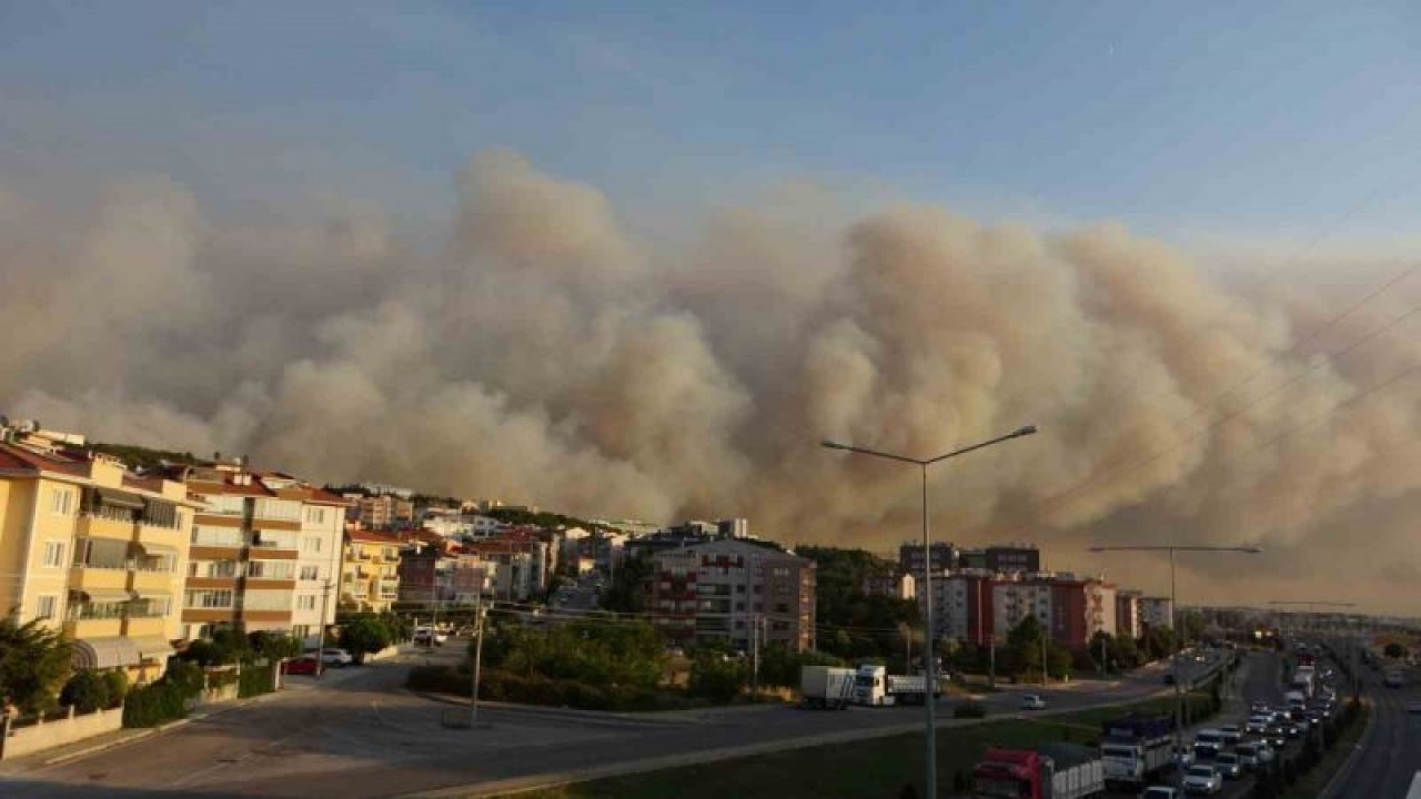 Çanakkale’de çıkan orman yangını korkuttu: Şehir simsiyah oldu!