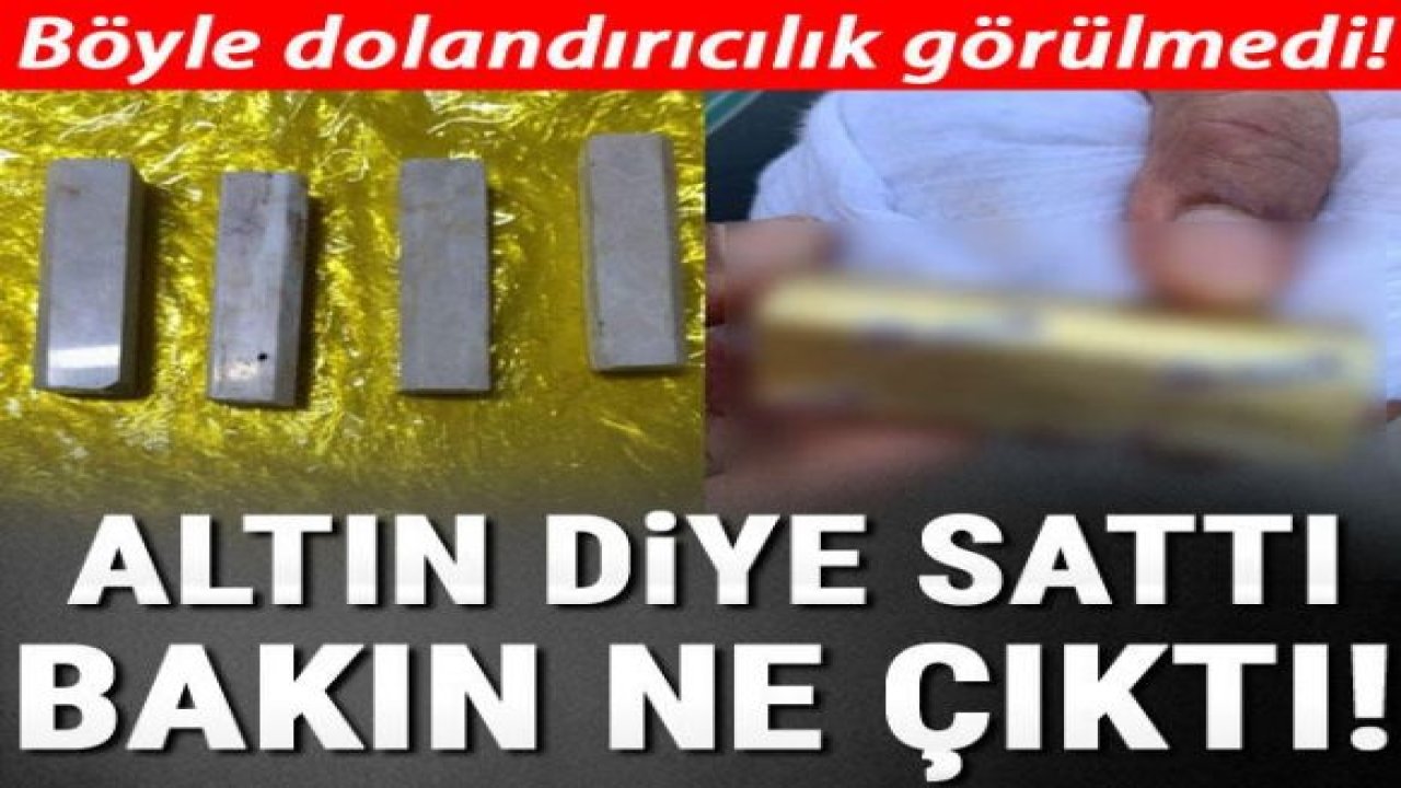 Böyle dolandırıcılık görülmedi! Mermeri sarı jelatine sarıp, altın diye sattılar