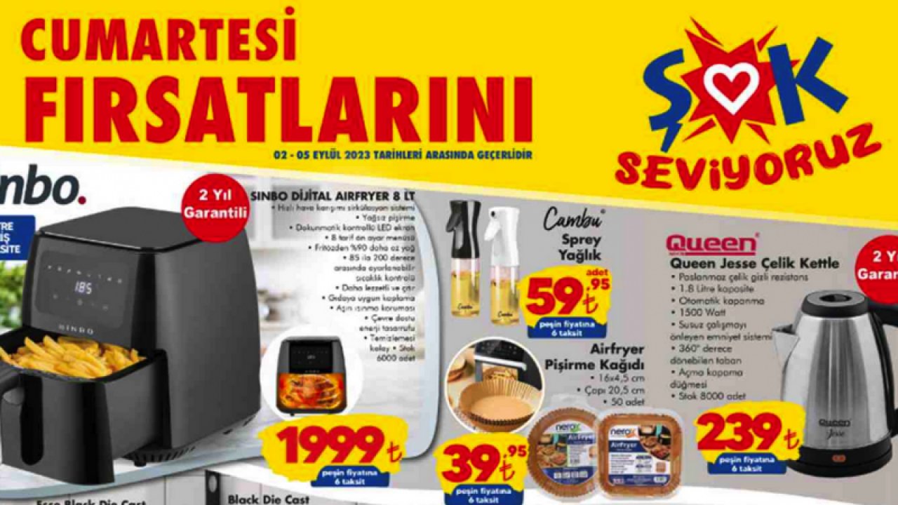 Gaziantepliler DİKKAT! ŞOK Markette Hafta sonu indirimleri başladı! ŞOK 2 Eylül Aktüel Kataloğu'nda Büyük İndirimler ve Ürünler Raflarda!